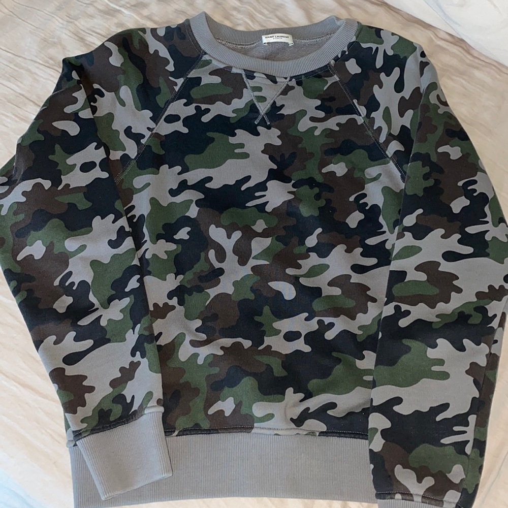 Saint Laurent iconic camo sweatshirt